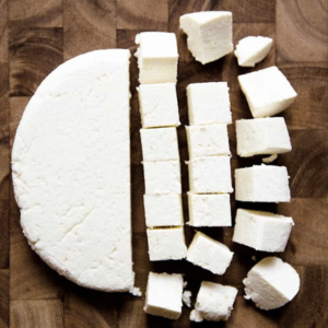 Homemade paneer